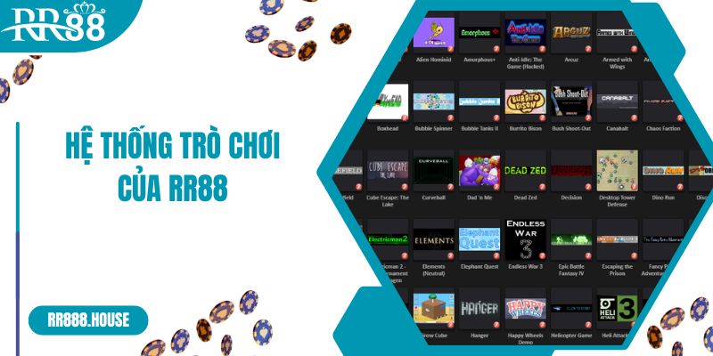 Hệ thống trò chơi của RR88 cực phong phú và độc nhất